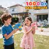 EagleStone 2 Pack Bubble Guns with 4 Bottles Solution, Automatic Bubble Machine Blaster for Kids & Adults  Light Up Summer Toy for Outdoor, Birthday Gifts, Easter, Wedding Party Favor Bubble view 2