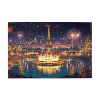 CDSASHCA 1000 Piece Adult Wooden Jigsaw Puzzle - Fire and Tower Scene Art,Suitable for Home Decoration,Unique Adults Artwork,Exercising Brain Power and Hands-on Skills,Gifts fro Friends