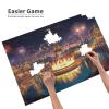 CDSASHCA 1000 Piece Adult Wooden Jigsaw Puzzle - Fire and Tower Scene Art,Suitable for Home Decoration,Unique Adults Artwork,Exercising Brain Power and Hands-on Skills,Gifts fro Friends view 3