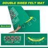 Lunmon Roulette Wheel Set Include 10 Inch Roulette Wheel, Double Sided Felt, 200 Chips, Chip Rake, Acrylic Marker, Dealer Poker Button for Casino Game Blackjack Night Party Holidays(Green) view 3