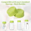 10Pcs Narrow Bottle Caps Compatible with Dr Brown's, for Medela, for Ameda, Storage Travel Caps Replacement for Dr Brown, Leak Proof Lids with Sealing Gasket, Fits Narrow Neck Bottles(Green) view 4