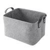 DECHOUS Felt Storage Basket for Household Organization Portable Grey Nonwovens Sundry Basket Handles for Home Use Versatile Desktop Organizer for Toys and Miscellaneous Items view 1