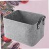 DECHOUS Felt Storage Basket for Household Organization Portable Grey Nonwovens Sundry Basket Handles for Home Use Versatile Desktop Organizer for Toys and Miscellaneous Items view 2
