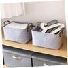 DECHOUS Felt Storage Basket for Household Organization Portable Grey Nonwovens Sundry Basket Handles for Home Use Versatile Desktop Organizer for Toys and Miscellaneous Items view 3