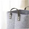 DECHOUS Felt Storage Basket for Household Organization Portable Grey Nonwovens Sundry Basket Handles for Home Use Versatile Desktop Organizer for Toys and Miscellaneous Items view 4