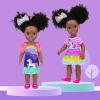 Ecore Fun 14 Inch Black Doll with Black Baby Doll Clothes Accessories  Including Dress, Top, Skirt, Shoes, Comb, Mirror, Hairclip, Phone & Stickers - African Realistic Silicone Girl Dolls for Girls view 4