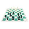FUZHUI Portable Chess Checkers Set, Roll Up Travel Games with Zipper Storage Bag, Folding PU Leather Chessboard for Kids Adults, Indoor Outdoor Use, 19.6in view 2