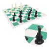 FUZHUI Portable Chess Checkers Set, Roll Up Travel Games with Zipper Storage Bag, Folding PU Leather Chessboard for Kids Adults, Indoor Outdoor Use, 19.6in view 4