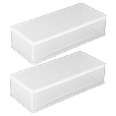Angoily 2Pcs Coin Storage Box Plastic Coin Holder with Large Capacity for Bill Protection, Transparent, 15.50X7.00X3.70CM, Casual