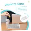 Angoily 2Pcs Coin Storage Box Plastic Coin Holder with Large Capacity for Bill Protection, Transparent, 15.50X7.00X3.70CM, Casual view 3