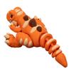 Articulated Orange T-Rex Dinosaur Figurine  Flexible 3D Printed Collectible Desk Companion for Teens & Adults  3D Printed in Canada view 2
