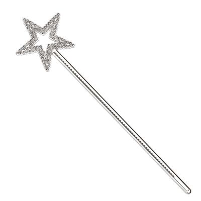 BIBUTY 13 Inches Fairy Wand Silver Star Wand, Magic Sticks Princess Angel Role Play Costume Accessories for Halloween Birthday Party Cosplay (Silver)