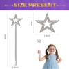 BIBUTY 13 Inches Fairy Wand Silver Star Wand, Magic Sticks Princess Angel Role Play Costume Accessories for Halloween Birthday Party Cosplay (Silver) view 4
