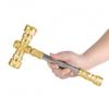 Creative toy accessories Halloween props, manually re-assemble high quality metal Thor weapons! Golden hammer (assemble by yourself upon receipt) (005) view 1
