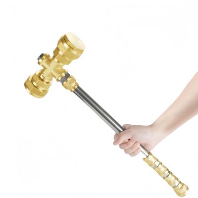 Creative toy accessories Halloween props, manually re-assemble high quality metal Thor weapons! Golden hammer (assemble by yourself upon receipt) (008)