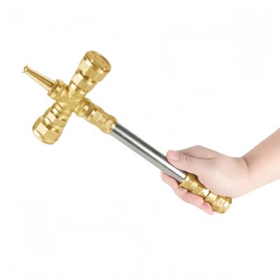 Creative toy accessories Halloween props, manually re-assemble high quality metal Thor weapons! Golden hammer (assemble by yourself upon receipt) (011)