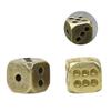 BRIGHTFUFU 2Pcs Brass Dice Game Tool Pure Playing Dice for Bar Nightclub and Party Fun Attractive Design with Numbers for Home and Educational view 1