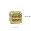 BRIGHTFUFU 2Pcs Brass Dice Game Tool Pure Playing Dice for Bar Nightclub and Party Fun Attractive Design with Numbers for Home and Educational view 2