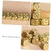 BRIGHTFUFU 2Pcs Brass Dice Game Tool Pure Playing Dice for Bar Nightclub and Party Fun Attractive Design with Numbers for Home and Educational view 3