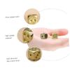 BRIGHTFUFU 2Pcs Brass Dice Game Tool Pure Playing Dice for Bar Nightclub and Party Fun Attractive Design with Numbers for Home and Educational view 4