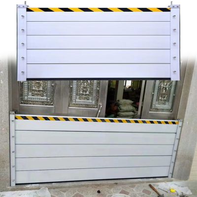 LXLZYXSF Yard Gate Flood Control Barrier Temporary Anti Flood Gate/Wall, 39inch/3.2ft Tall Flood Protection Shield Detachable Reusable, Doorways Warehouse(L-6.1ft/73.2"/185.9cm)