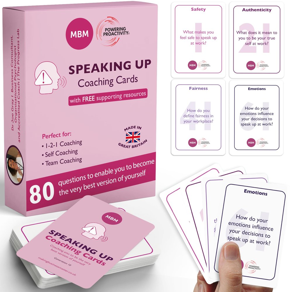 MBM Workplace Speak Up Coaching Cards for Psychological Safety at Work