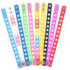 BRIGHTFUFU 10pcs Adjustable Silicone Wristbands Colorful Diy Bracelets for Boys and Girls Adults for Party Favors School Activities and Fun Crafts Yellow Red Green Blue Black Purple White view 1