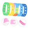 BRIGHTFUFU 10pcs Adjustable Silicone Wristbands Colorful Diy Bracelets for Boys and Girls Adults for Party Favors School Activities and Fun Crafts Yellow Red Green Blue Black Purple White view 2