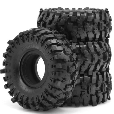 118mm 1.9 inch RC Crawler Tires Built-in Double Layer Innerliner Soft Sticky Tyres All Terrain Tires for 1/10 RC Crawler Car TRX4 Axial SCX10 D90 D110 TF2 Redcat Gen8 CC01 YK4102%T083 (Black)