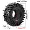 118mm 1.9 inch RC Crawler Tires Built-in Double Layer Innerliner Soft Sticky Tyres All Terrain Tires for 1/10 RC Crawler Car TRX4 Axial SCX10 D90 D110 TF2 Redcat Gen8 CC01 YK4102%T083 (Black) view 2
