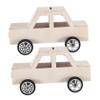 Abaodam 2pcs DIY Wooden Car Piggy Bank Kit Unfinished Coin Jar Craft for Boys and Girls Money Storage Box view 1