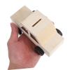 Abaodam 2pcs DIY Wooden Car Piggy Bank Kit Unfinished Coin Jar Craft for Boys and Girls Money Storage Box view 4
