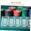 Gogogmee 2pcs Clear Acrylic Poker Chip Trays Capacity Organizers for Home Parties Transparent Storage Cases for Efficient Chip Management and Visibility view 3