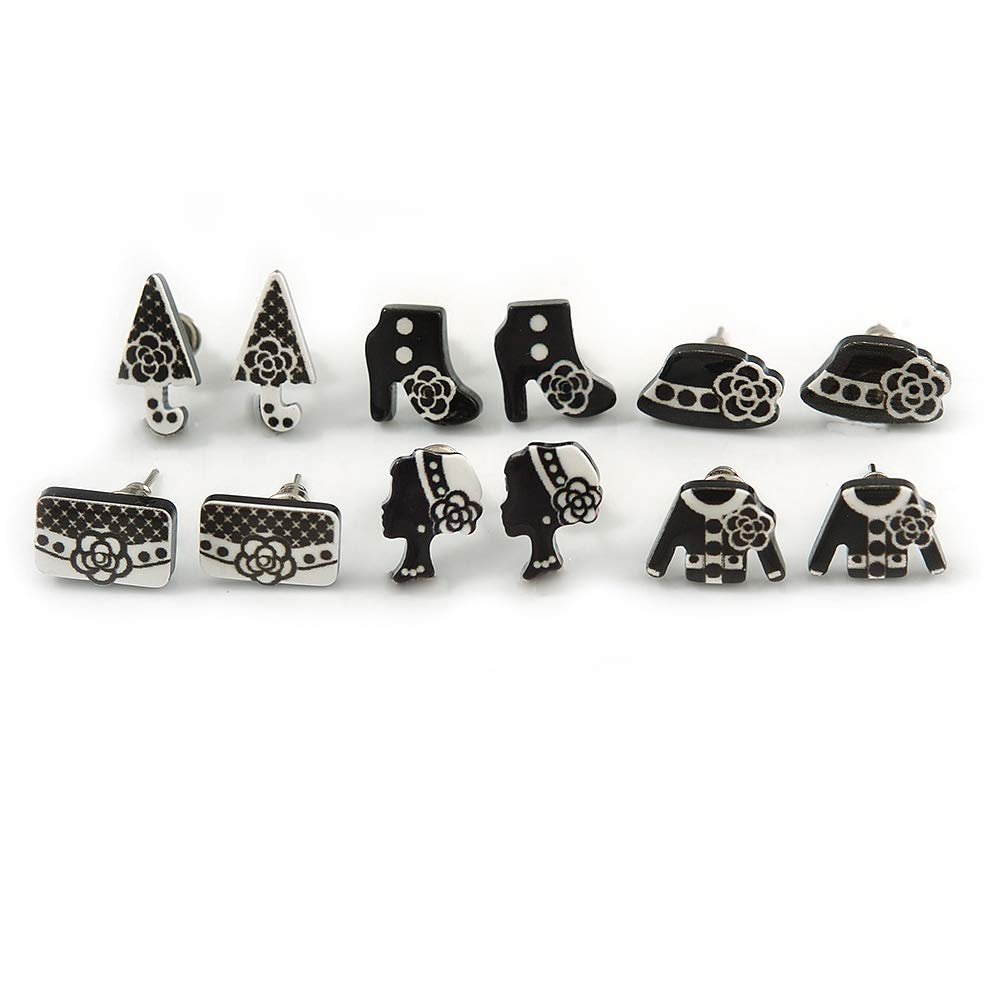 Children's/Teen's/Kid's Acrylic Hat, Shoes, Umbrella, Bag, Lady, Jacket Stud Earrings Set
