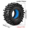 118mm 1.9 inch RC Crawler Tires Built-in Double Layer Innerliner Soft Sticky Tyres All Terrain Tires for 1/10 RC Crawler Car TRX4 Axial SCX10 D90 D110 TF2 Redcat Gen8 CC01 YK4102%T083 (Blue) view 2