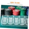 BRIGHTFUFU 100 Poker Chips Storage Case Acrylic Display Case Poker Chip Holder Acrylic Digital Tray Set of 2 view 3