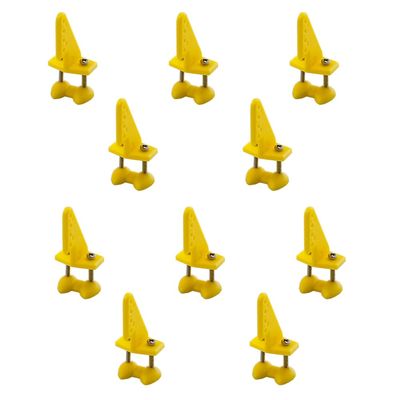 10PCS RC Airplane Control Horn Nylon Pin Horn with Screws for RC Airplane Plane Helicopter DIY Model Toy Fixed Wing Accessories (4 Hole Yellow)