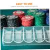 Abaodam 2pcs Capacity Poker Chip Case Poker Rack Chip Holder Box Rack Case Acrylic Trays view 3
