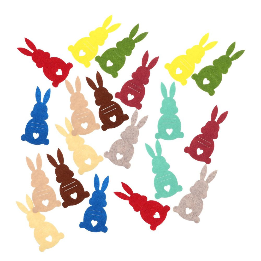 BESTonZON 20pcs Charming Easter Bunny Money Holder for Boys and Girls Vibrant Rabbit Cash Holder Ornaments for Easter Decorations and Table Adornments