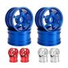 4pcs 42mm 1/10 RC On-Road Drift Racing Car Metal Rim Hubs Compatible with M03 M04 M05 M06 M07 MB-01 XM-01 Upgrade Parts(Red) view 2
