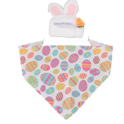 Dpofirs Easter Bunny Goose Outfit, Lawn Goose Clothing with Bunny Hat Egg Collar, 23 Inch Porch Goose Clothe