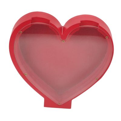 Abaodam Heart-Shaped Piggy Bank Cute Money Savings Jar for Boys and Girls and Adults Birthday and Home for Bedroom Living Room Study and Office