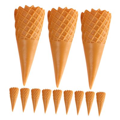 Cabilock 16pcs Lifelike Ice Cream Cone Models Realistic Fake Dessert Props for Pretend Play Dollhouse Decoration and Creative Learning Activities