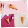 Cabilock 16pcs Lifelike Ice Cream Cone Models Realistic Fake Dessert Props for Pretend Play Dollhouse Decoration and Creative Learning Activities view 3
