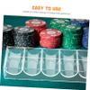 TOYANDONA 2pcs Clear Acrylic Poker Chip Trays Capacity Transparent Storage Organizer for and Parties Stylish Minimalist Design for Easy Access and Counting view 3