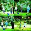 BUBBLETHING Giant Bubbles Wand | Our Original Big Bubbles Wand Improved | Bubbles 30-Feet Long and More | Includes Bubbles Mix to Make 3.0 Gallons Bubble Solution | Easy Safe Outdoor Family Fun view 4