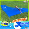 Wahii WATERSLIDE with Magic Bond Anchor Points  The Original Giant Backyard Family Water Slide 40 x 10  Safeguard Fasteners  Adult and Teen Super Slip and Slide. Jumbo Slippery Slide. (40 FEET) view 1
