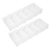 MUSISALY Chip Organizer Box Set of 2 Acrylic Poker Chip Holders Storage for Gaming view 1
