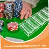 MUSISALY Chip Organizer Box Set of 2 Acrylic Poker Chip Holders Storage for Gaming view 3