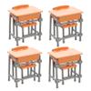 Abaodam 4sets Miniature School Desk Chair Realistic Dollhouse Classroom Furniture for Mini School Room Decor Model Chairs for Home Office Display view 1